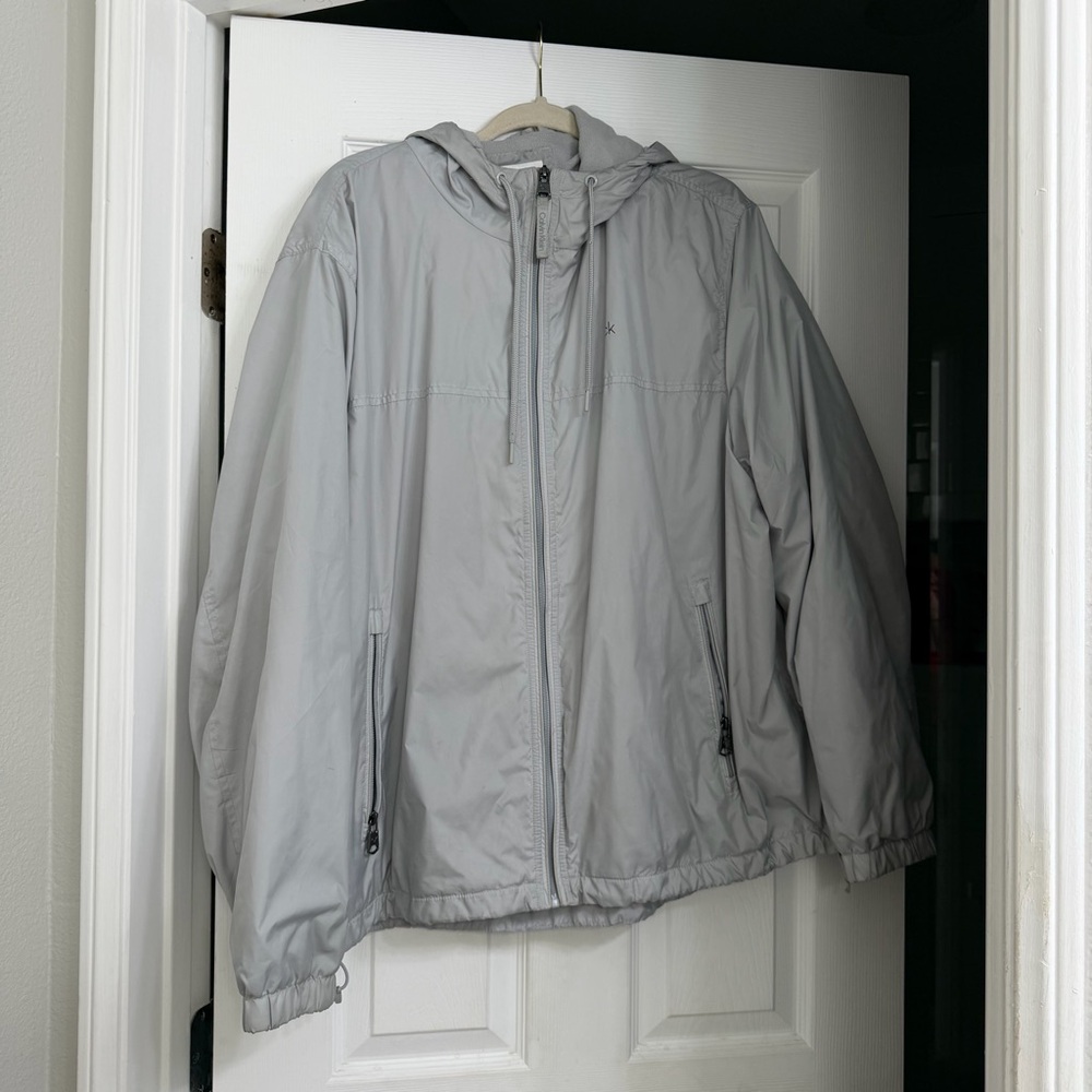 Calvin Klein Gray Hooded Jacket